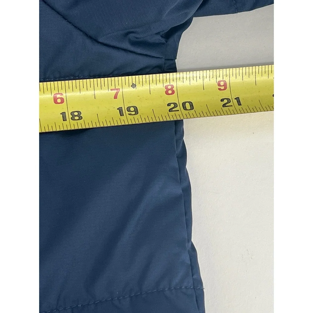 The North Face Mens Puffer Jacket Navy Blue Black Colorblock Insulated‎ Small